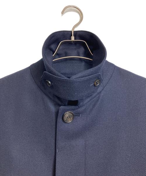 MACKINTOSH LONDON（マッキントッシュ ロンドン）MACKINTOSH LONDON (マッキントッシュ ロンドン) ステンカラーウールコート　ステンカラーコート　ウールコート　アウター　日本製 ネイビー サイズ:36の古着・服飾アイテム