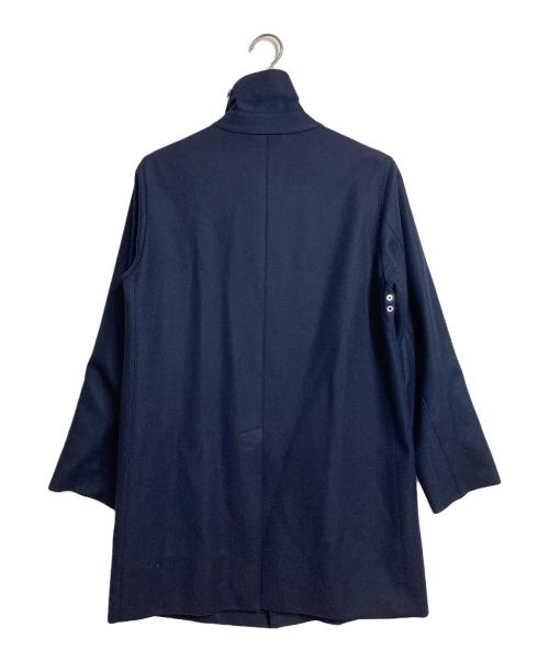 MACKINTOSH LONDON（マッキントッシュ ロンドン）MACKINTOSH LONDON (マッキントッシュ ロンドン) ステンカラーウールコート　ステンカラーコート　ウールコート　アウター　日本製 ネイビー サイズ:36の古着・服飾アイテム