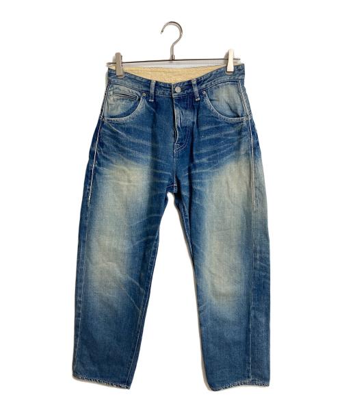 mina perhonen（ミナ ペルホネン）mina perhonen (ミナ ペルホネン) always ユーズド加工デニムパンツ　ジーンズ　日本製 インディゴ サイズ:36の古着・服飾アイテム