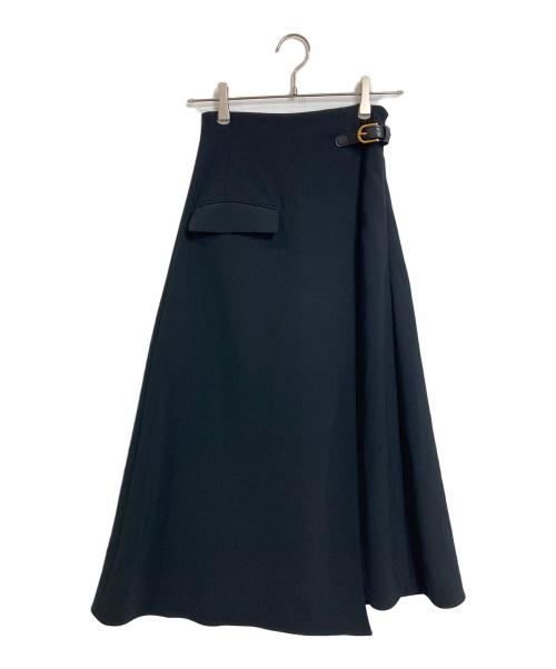 anuans（アニュアンス）anuans (アニュアンス) アシンメトリーレイヤードスカート　ロングスカート ブラック サイズ:Sの古着・服飾アイテム