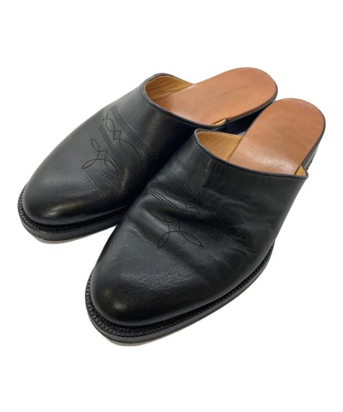 HENDER SCHEME（エンダースキーマ）Hender Scheme (エンダースキーマ) cheak レザーサンダル　サボサンダル　 ブラック サイズ:実寸参照の古着・服飾アイテム