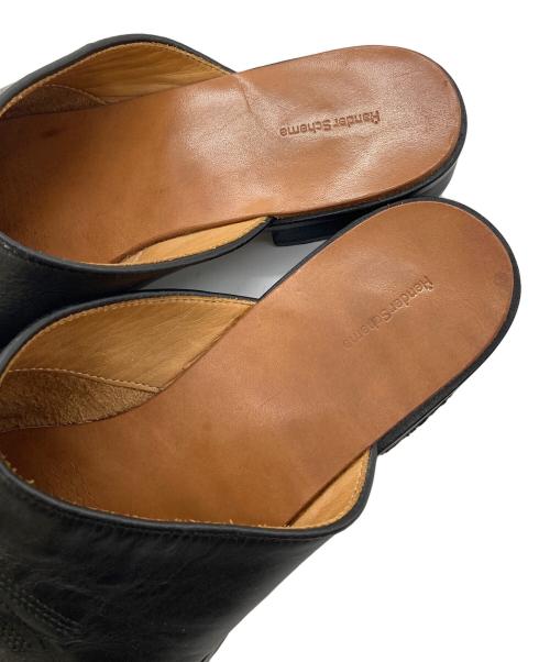 HENDER SCHEME（エンダースキーマ）Hender Scheme (エンダースキーマ) cheak レザーサンダル　サボサンダル　 ブラック サイズ:実寸参照の古着・服飾アイテム