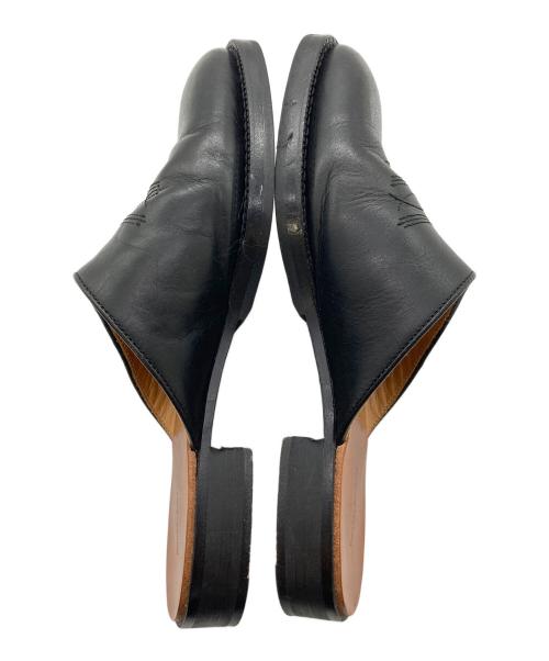 HENDER SCHEME（エンダースキーマ）Hender Scheme (エンダースキーマ) cheak レザーサンダル　サボサンダル　 ブラック サイズ:実寸参照の古着・服飾アイテム