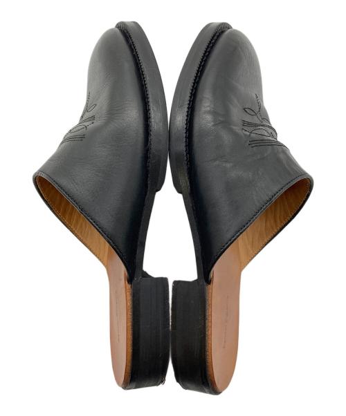 HENDER SCHEME（エンダースキーマ）Hender Scheme (エンダースキーマ) cheak レザーサンダル　サボサンダル　 ブラック サイズ:実寸参照の古着・服飾アイテム