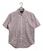 POLO RALPH LAURENポロ・ラルフローレン）の古着「BLAKE 半袖シャツ　」｜パープル×ホワイト