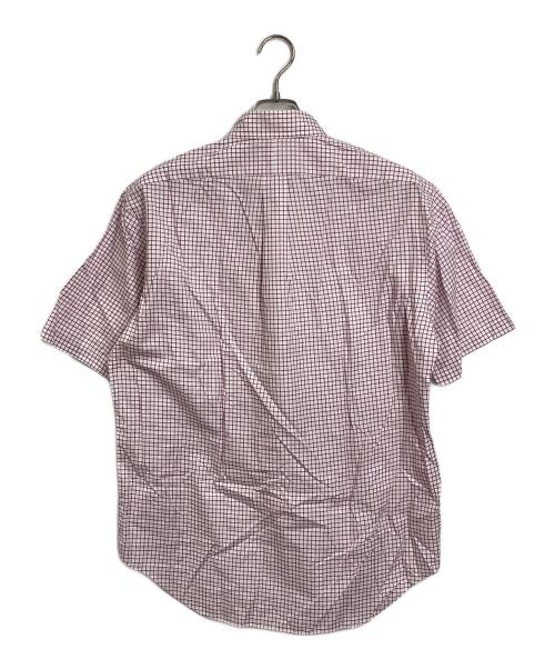 POLO RALPH LAUREN（ポロ・ラルフローレン）POLO RALPH LAUREN (ポロ・ラルフローレン) BLAKE 半袖シャツ　 パープル×ホワイト サイズ:Lの古着・服飾アイテム