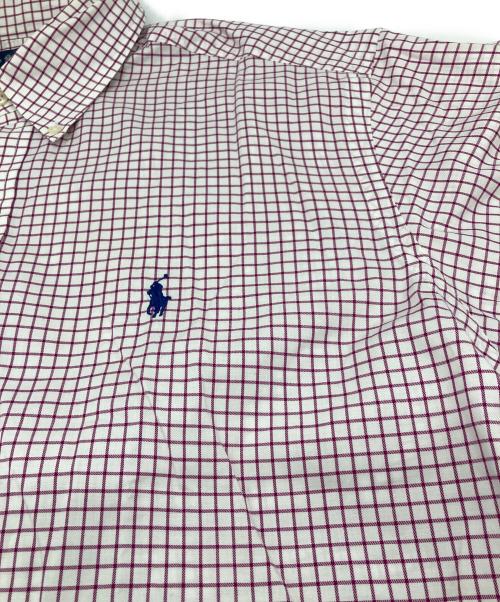 POLO RALPH LAUREN（ポロ・ラルフローレン）POLO RALPH LAUREN (ポロ・ラルフローレン) BLAKE 半袖シャツ　 パープル×ホワイト サイズ:Lの古着・服飾アイテム