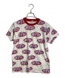 5050×STP（フィフティーフィフティー×エスティーピー）の古着「【古着】70s  リンガーTシャツ　70年代　総柄　アメリカ製　USA製　シングルステッチ」｜レッド×ホワイト