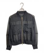 JOURNAL STANDARDジャーナルスタンダード）の古着「シアーMA-1 シアージャケット　ナイロンジャケット　24年　シースルー」｜ブラック