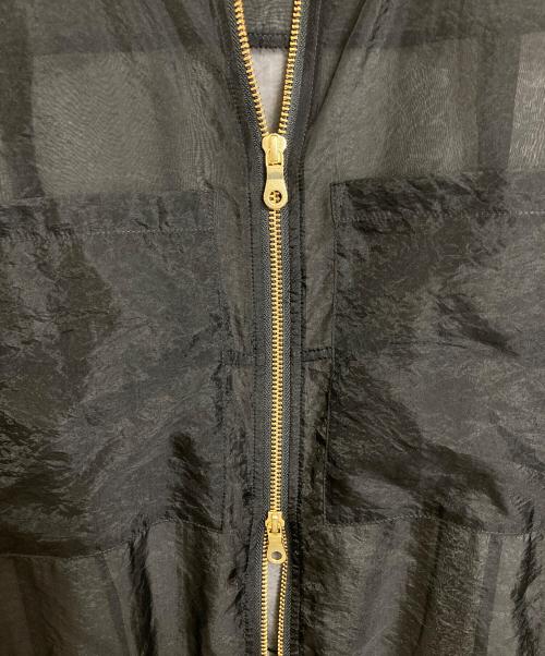 JOURNAL STANDARD（ジャーナルスタンダード）JOURNAL STANDARD (ジャーナルスタンダード) シアーMA-1 シアージャケット　ナイロンジャケット　24年　シースルー ブラック サイズ:実寸参照の古着・服飾アイテム