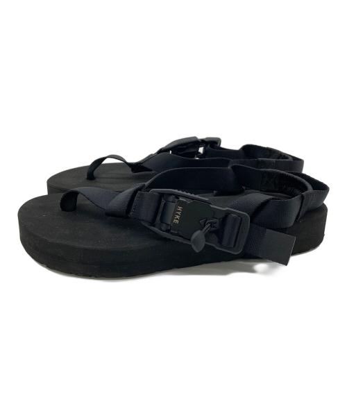 HYKE（ハイク）HYKE BEAUTIFUL SHOES (ビューティフルシューズ) FIDLOCK BAREFOOT SANDAL フィドロック ベアフットサンダル　ストラップサンダル　フラットサンダル　日本製 ブラック サイズ:24.0&24.5の古着・服飾アイテム