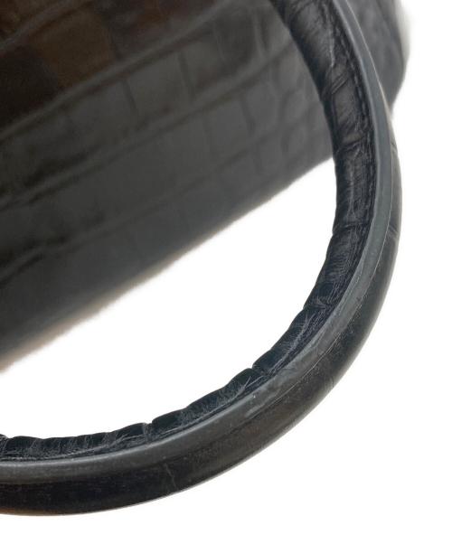 J&M DAVIDSON（ジェイ＆エム デヴィッドソン）J&M DAVIDSON (ジェイ＆エム デヴィッドソン) クロコ 型押しトートバッグ ブラック サイズ:実寸参照の古着・服飾アイテム