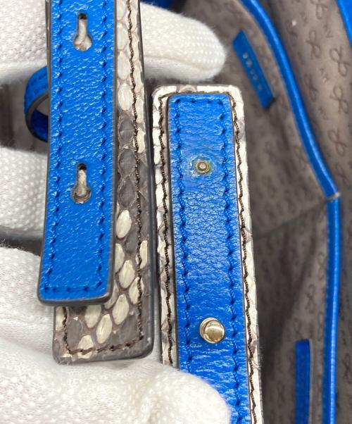 ANYA HINDMARCH（アニヤ・ハインドマーチ）ANYA HINDMARCH (アニヤハインドマーチ) 2way EBURY トートバッグ　ショルダーバッグ ブルー サイズ:実寸参照の古着・服飾アイテム