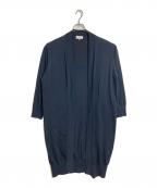 HYKEハイク）の古着「ロングカーディガン　コットンカーディガン　薄手カーディガン　羽織り」｜ネイビー