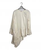 ZIMMERMANNジマーマン）の古着「アシメデザインブラウス　長袖ブラウス　セレモニー」｜アイボリー