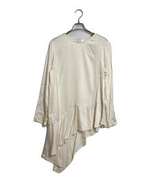 ZIMMERMANN（ジマーマン）の古着「アシメデザインブラウス　長袖ブラウス　セレモニー」｜アイボリー