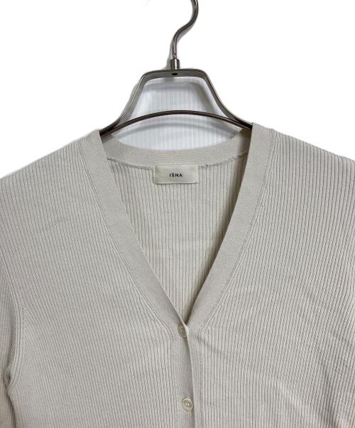 IENA（イエナ）IENA (イエナ) ECO SPLASH リブVネック カーディガン　薄手カーディガン　羽織り　25年モデル グレー サイズ:実寸参照の古着・服飾アイテム