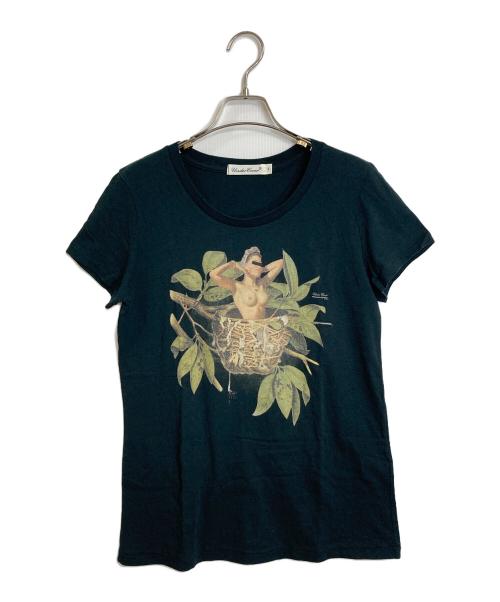 UNDERCOVER（アンダーカバー）UNDERCOVER (アンダーカバー) プリントTシャツ　半袖カットソー　コットンTシャツ ブラック サイズ:1の古着・服飾アイテム