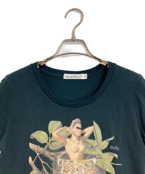 UNDERCOVER（アンダーカバー）UNDERCOVER (アンダーカバー) プリントTシャツ　半袖カットソー　コットンTシャツ ブラック サイズ:1の古着・服飾アイテム