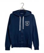 EMPORIO ARMANIエンポリオアルマーニ）の古着「ジップパーカー　ラグランパーカー」｜ネイビー