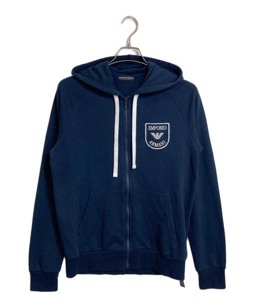 EMPORIO ARMANI（エンポリオアルマーニ）EMPORIO ARMANI (エンポリオアルマーニ) ジップパーカー　ラグランパーカー ネイビー サイズ:Sの古着・服飾アイテム