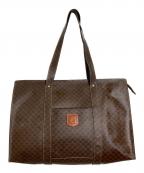 CELINEセリーヌ）の古着「マカダムトートバッグ　オールドマカダム」｜ブラウン