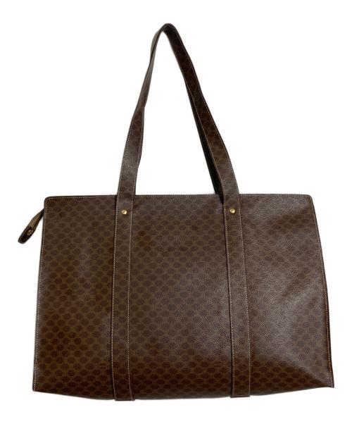 CELINE（セリーヌ）CELINE (セリーヌ) マカダムトートバッグ　オールドマカダム ブラウン サイズ:実寸参照の古着・服飾アイテム