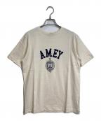 DRESSTERIOR×Americanaドレステリア×アメリカーナ）の古着「別注カレッジTシャツ　半袖カットソー　Tシャツ　Tee  日本製」｜アイボリー