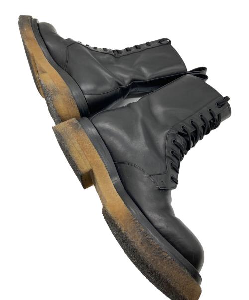 BOTTEGA VENETA（ボッテガベネタ）BOTTEGA VENETA (ボッテガベネタ) MILITARY CALF ミリタリー カーフレザー ブーツ ブラック サイズ:41 1/２の古着・服飾アイテム