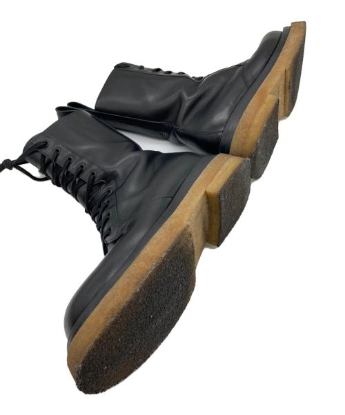 BOTTEGA VENETA（ボッテガベネタ）BOTTEGA VENETA (ボッテガベネタ) MILITARY CALF ミリタリー カーフレザー ブーツ ブラック サイズ:41 1/２の古着・服飾アイテム