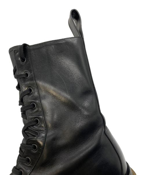 BOTTEGA VENETA（ボッテガベネタ）BOTTEGA VENETA (ボッテガベネタ) MILITARY CALF ミリタリー カーフレザー ブーツ ブラック サイズ:41 1/２の古着・服飾アイテム