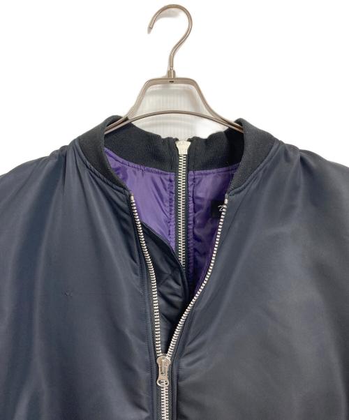 27CIRCUS（27サーカス）27CIRCUS (27サーカス) MA-1ジャケット　アウター　ナイロンジャケット　オーバーサイズ　日本製 ブラック サイズ:Lの古着・服飾アイテム