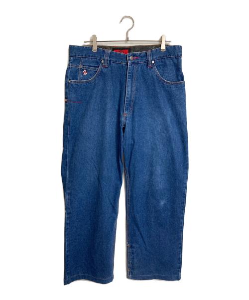 INDEPENDENT（インディペンデント）INDEPENDENT (インディペンデント) 【古着】90'sデニムワイドパンツ　デニムパンツ　90年代 ブルー サイズ:36の古着・服飾アイテム