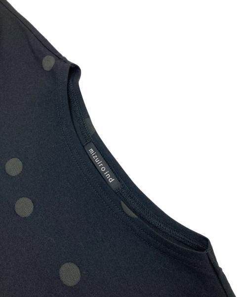 mizuiro-ind（ミズイロインド）mizuiro-ind (ミズイロインド) 水玉ワイドカットソー　七分袖 ブラック サイズ:実寸参照の古着・服飾アイテム