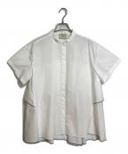 UNITED ARROWSユナイテッドアローズ）の古着「バックフレア ショートスリーブ ブラウス」｜ホワイト