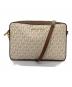 MICHAEL KORS（マイケルコース）の古着「ショルダーバッグ ジェット セット アイテム ラージ イーストウェスト クロスボディ　JET SET ITEM LG EW CROSSBODY　セレモニー」｜ベージュ×ブラウン