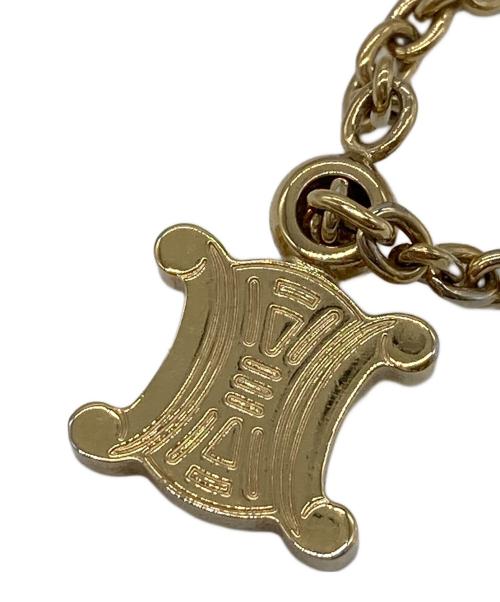 CELINE（セリーヌ）CELINE (セリーヌ) トリオンフチャーム　チェーンチャーム　イタリア製 ゴールド サイズ:実寸参照の古着・服飾アイテム