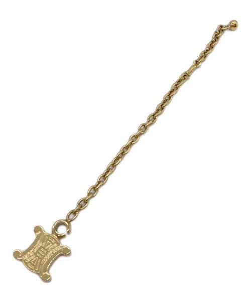 CELINE（セリーヌ）CELINE (セリーヌ) トリオンフチャーム　チェーンチャーム　イタリア製 ゴールド サイズ:実寸参照の古着・服飾アイテム