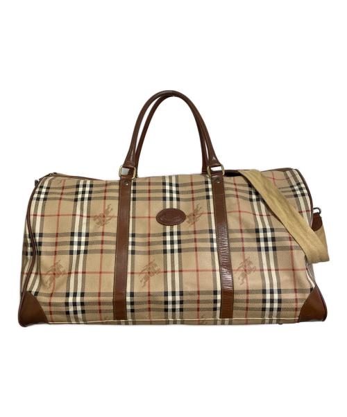 Burberry's（バーバリーズ）Burberry's (バーバリーズ) 大容量 ノバチェックボストンバッグ　バーバリーチェック　ヴィンテージバッグ ベージュ サイズ:実寸参照の古着・服飾アイテム