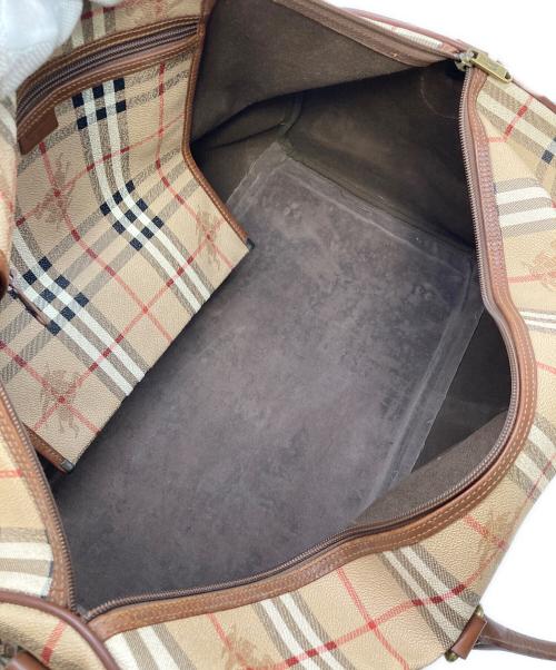 Burberry's（バーバリーズ）Burberry's (バーバリーズ) 大容量 ノバチェックボストンバッグ　バーバリーチェック　ヴィンテージバッグ ベージュ サイズ:実寸参照の古着・服飾アイテム