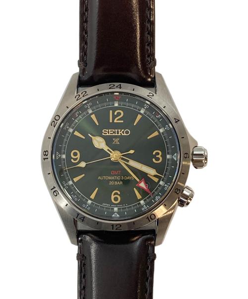 SEIKO（セイコー）SEIKO (セイコー) リストウォッチ　腕時計　自動巻き　精度-5～+26秒　日本製 グリーン サイズ:実寸参照の古着・服飾アイテム