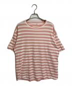45Rフォーティファイブ・アール）の古着「シャンクリーンボーダーTシャツ　コットンTシャツ」｜ホワイト×ピンク