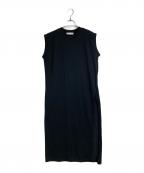 Adam et Ropeアダム エ ロペ）の古着「ノースリーブカットワンピース　コットン混ワンピース」｜ブラック