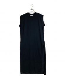 Adam et Rope（アダム エ ロペ）の古着「ノースリーブカットワンピース　コットン混ワンピース」｜ブラック