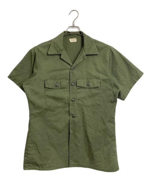 US ARMY（ユーエスアーミー）US ARMY (ユーエスアーミー) 【古着】70’S リメイクミリタリーシャツ　半袖シャツ　70年代 グリーン サイズ:16 1/2×32の古着・服飾アイテム