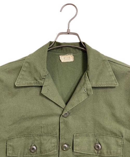 US ARMY（ユーエスアーミー）US ARMY (ユーエスアーミー) 【古着】70’S リメイクミリタリーシャツ　半袖シャツ　70年代 グリーン サイズ:16 1/2×32の古着・服飾アイテム