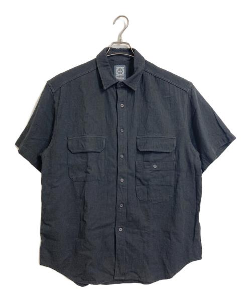 hobo（ホボ）hobo (ホボ) 22SS リネン コットン オーバーサイズ 半袖シャツ　麻　日本製 ブラック サイズ:Mの古着・服飾アイテム