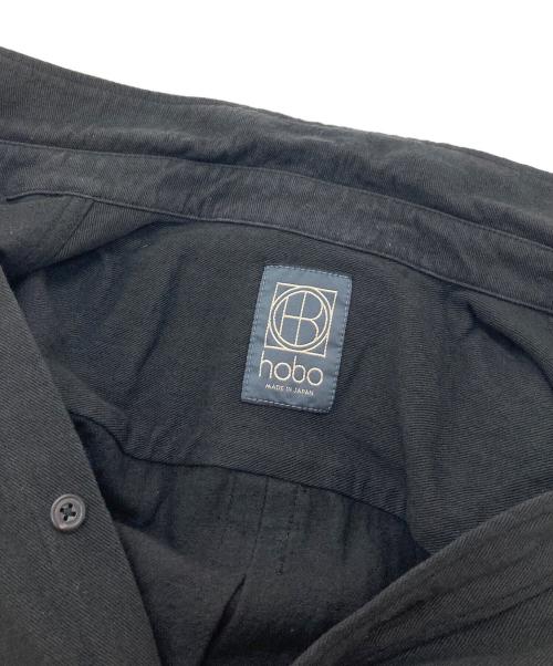 hobo（ホボ）hobo (ホボ) 22SS リネン コットン オーバーサイズ 半袖シャツ　麻　日本製 ブラック サイズ:Mの古着・服飾アイテム