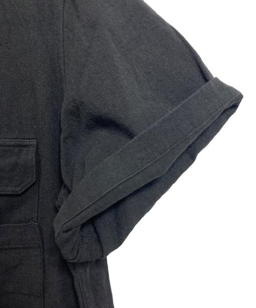 hobo（ホボ）hobo (ホボ) 22SS リネン コットン オーバーサイズ 半袖シャツ　麻　日本製 ブラック サイズ:Mの古着・服飾アイテム