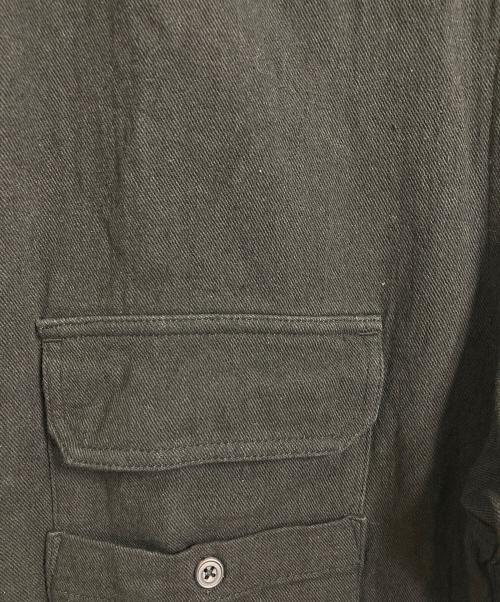 hobo（ホボ）hobo (ホボ) 22SS リネン コットン オーバーサイズ 半袖シャツ　麻　日本製 ブラック サイズ:Mの古着・服飾アイテム